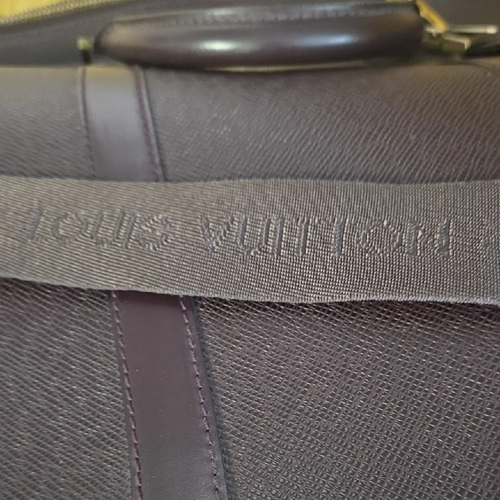 Louis Vuitton Helanga Taiga Luggage with garment bag